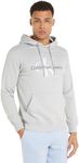 Calvin Klein Jeans Men Hoodie Seasonal Monologo Regular, Grey (Lunar Rock), L