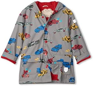 Hatley boys A-Line Printed Raincoat, Cars, 2T US