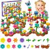 272 Pcs Flower Garden Building Toys, Kids Flower Building Toy Set for 3 to 8 Year Old Boy Girl, Creative Play Beautiful Garden Educational Stem Toddler Toys - Ideal Christmas & Birthday Gift
