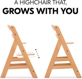 hauck Alpha+ Wooden High Chair – Adjustable Baby & Toddler Seat