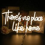 Looklight There’s no Place Like Home Neon Signs Warm White Led Neon Signs for Wall Decor, USB Powered Letter Light Up Signs for Bedroom Living Room Home Birthday Wedding Party