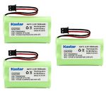 Kastar 3-PACK AAX2 2.4V 1600mAh MSM Plug Ni-MH Rechargeable Battery for Uniden BT1007 BT-904 BBTY0700001 CEZAi2998 DCX150 DECT1500 D1484 Panasonic HHR-P506 Home Handset Telephone (Check model down)