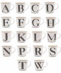 BARGAINS-GALORE New Alphabet Mugs | Letters | Novelty Ceramic | Coffee Tea Cup | Hot Chocolate Drinking | Xmas Gift Anniversary Birthday | (Letter K)