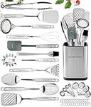 Home Hero Stainless Steel Kitchen Utensils Set - Nonstick Stainless Steel Cooking Utensils Set - Heat Resistant Kitchen Essentials & Metal Kitchen Gadgets (32 Pcs Set)