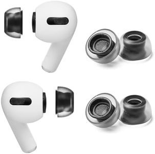 AZLA Crystal for Airpods Pro 1st & 2nd Gen (M) - AirPods Pro Ear Tip Replacement - AZLA Crystal Ear Tips for AirPod Pro 1st & 2nd Gen - Premium Silicone, Enhanced Noise Cancellation (Size M)