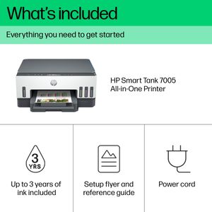 HP Smart Tank 7005 All-in-One Printer – Wireless, High Capacity Ink