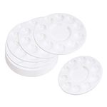 Lawei 24 Pcs Paint Palette Tray Plastic 10 Well Round Watercolor Painting Palettes for DIY Craft Artist Professional Art Painting