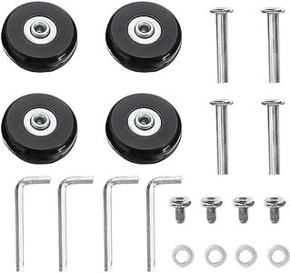 tunghey 4Pack Luggage Suitcase Replacement Wheels, Rubber Swivel Caster Wheels Bearings Repair Kits (70mm x 24mm)