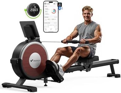 Rowing Machine, MERACH Bluetooth Magnetic Rower Machine with Dual Slide Rail, 16 Levels of Electromagnetic Resistance, Max 350lb Weight Capacity, App Compatible, Rowing Machines for Home Use