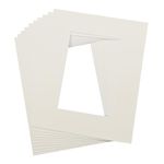 Donmills 10pack Picture Photo Frame Mounts Mats, 8X10 inch Frame for Picture 5x7 inch, White/Cream Computer Cut Card Picture Photo Mounts for Frames, Cardboard Picture Frames