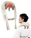 Snailax Cordless Neck Massager with Heat, Kneading Neck and Shoulder Massager Deep Tissue, Shiatsu Back Pillow, 2 Heating Levels,Gifts for Mom Dad