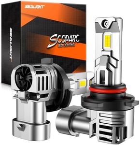 SEALIGHT H10/9145/9140 Fog Light Bulbs, 6500K Cool White with Fan Super Brighter Fog Lamps DRL Replacement for Trucks Cars, Plug-N-Play, Non-polarity, Pack of 2