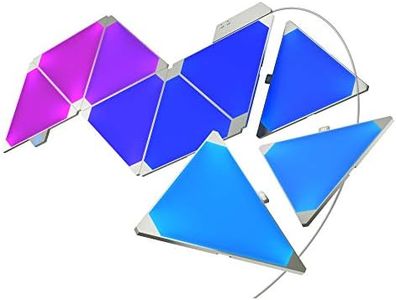 Nanoleaf Rhythm Edition WiFi Smart RGB 16M+ Color LED Dimmable Gaming and Home Decor Wall Lights Starter Kit (9 Panels)