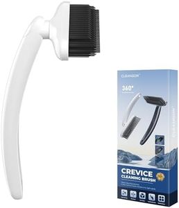 Cleangor Rotatebrush - Rotating Crevice Cleaning Brushes, Home Essentials, Cleaner Scrub Brush Tool, Cleaning Supplies for Shower, Bathroom, Kitchen, Toilet, Window (1, White)