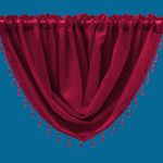 NetCurtainsUK Plain Beaded Voile Swags Net Curtains Voile Swag Valance Pelmet (Red), 56cm (22'') Wide x 45cm (18'') Drop Approx (HMPVBS01)