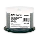 Verbatim BD-R 25GB 16X DataLifePlus White Thermal Printable, Hub Printable - 50pk Spindle