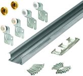 Prime-Line 161791 by-Pass Closet Track Kit, 48 in., 2-Door Hardware, Brass-Plated Pulls (1 Kit)