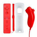 QUMOX Remote Controller and Nunchuck Joystick Compatible for wii/wii u (Red)