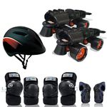 Jaspo Insane Adjustable Roller Blade SpeedWheel Skates Suitable for Age Group (6-14 Years Unisex) (PRO) (Black/Orange)