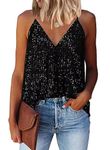 Lime Flare Women Sexy V Neck Sparkle Shimmer Cami Tank Tops Las Vegas Disco Sequin Camisole (C# Black,XX-Large)