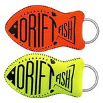 DriftFish Floating Neoprene Boat Keychain Key Float | Jumbo Size | Float 5 to 6 Keys | Proudly American Made | Waterproof Key Chain | Green and Orange