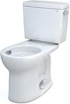 TOTO Drake Two-Piece Round 1.28 GPF Universal Height TORNADO FLUSH Toilet with CEFIONTECT, Cotton White - CST775CEFRG#01