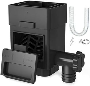Anivia Rainwater Collection System, Downspout Diverter Fits for 2x3 or 3x4 Inch Standard Downspouts, Rain Barrel Diverter Kit with Adjustable Valve and Filter. 5ft Hose - Black