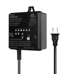 TOPKDA 60W Outdoor Low Voltage Transformer, 120V AC to 12V DC Landscape Lighting Transformer with Countdown Timer and Photocell Light Sensor, Weatherproof, for Spotlight Pathway Light, ETL Listed