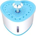 Cat Water Fountain, Ultra Silent Cat Fountain 2.4 L, with LED Light, Activated Carbon Filter, Pet Water Fountain for Cats and Dogs(BLUE) (CWF-X-BLUE)