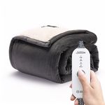 Sunbeam Reversible Sherpa/Mink Heated Throw, Olive, TRT8WR-R608-25A00