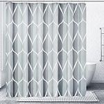 Gelbchu Grey Fabric Shower Curtain,