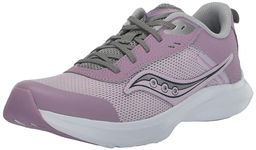 Saucony Kids Girls Axon 3 Running Shoe, Orchid/Grey, 6 M US