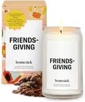 Homesick Scented Candles for Home (Friendsgiving) - 13.75 oz Long-Lasting Soy Wax Blend Jar Candle Gifts for Women & Men, 60-80 Hours Burn Time - Notes of Toasted Pecan, Butternut Squash & Oud Wood