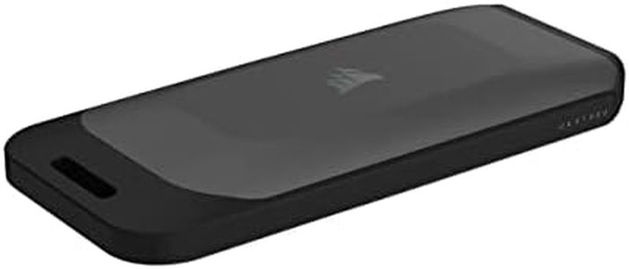 Corsair EX100U 2TB Dispositivo de Almacenamiento Portátil USB Type-C - Ultrarrápido en Cualquier PC/Mac/Consola, Conexión Gen2 x2, hasta 20 Gbps, Los Cables USB Type-C y A Incluidos - Negro