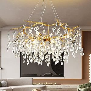 Crystal Chandelier Modern Luxury Pendant Ceiling Lights Fixture for Dining Living Room Raindrop Chandeliers Lighting
