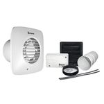 Xpelair XPL93032AW 93032AW LV100TS Extractor Fan Kit Run-On Timer 100mm, White