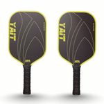 Xtrieve USAPA Approved Pickleball Racket Set of 2 | T700 Raw Carbon Fiber | 16mm Frosted Surface | Dense 8 mm PP Core | Textured Surface with Pro-Level Spin | USAPA Pickleball Paddle - Yellow