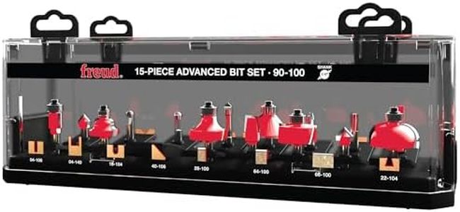 Freud 90-100 15-Piece, 1/4-Inch Shank Router Bit Set