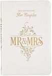 Mr. and Mrs. 366 Devotions for Couples - White Faux Leather Devotional Gift Book for Bride and Groom, Engaged