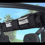 mydays UTV Roll Cage Organizer Case, Cargo Rear Storage Bag Gear Bags,Tools Storage Solution for Most Full Size UTVs, Polaris, Yamaha and Kawasaki UTVs (Black)