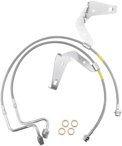 89710 Front Brake Lines Fit for Ford F250 / F350 Super Duty 2008 2009 2010 2011 2012 2013 2014 2015 4-6" Suspension Lift Extended Stainless Steel Braided Brake Hose