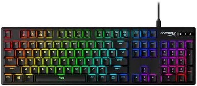 HyperX Alloy Origins - Mechanical Gaming Keyboard, RGB, HyperX Blue Switches, Compact, Portable, Durable Aluminum Body, Adjustable Feet, Advance Customization, HyperX NGENUITY Software, Onboard Memory