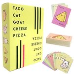 Taco Cat Goat Cheese Pizza Board Game, Cardboard Game for Age 8+ and 2-8 Players, 10-15 Minutes of Fun and Laughter (A)