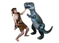 I LOVE FANCY DRESS LTD Giant Inflatable T-Rex Prop - 6 Feet Long From Top to Tail (1.8m) - Blow Up Blue Dinosaur - Perfect for Kids Parties (Pack of 1)