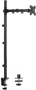 VIVO Extra Tall Single Monitor Desk Mount Stand 39 inch Pole. Features Full Adjustability - Tilt and Articulation, Holds 13 to 32 inch Screens up to 22 lbs with VESA Mounting, Black, STAND-V011