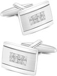 Mr.Van Elegant White Silver Crystal Cufflinks Mens Glimmering Cuff Links Set for Business Wedding Party