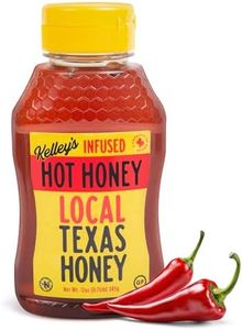 Kelley's Hot Honey – 100% Unfiltered Raw Honey, 12 oz Squeeze Bottle – Infused Chili Pepper Honey – Rich Flavor for BBQ, Fried Chicken, Pizza, Charcuterie Board, Cornbread