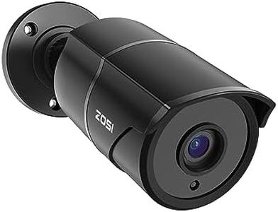 ZOSI 1080p HD-TVI Home Security Camera with Audio Recording,Built-in Microphone,1920TVL 2MP Surveillance Camera with 120ft IR Night Vision,Weatherproof Indoor Outdoor CCTV Bullet Camera