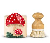 Mushroom Dish Brush Holder and Dish Scrubber Dish Brush and Holder Set Dish Scrub Brush for Cleaning Dishes