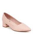 SHERRIF Women's Nude Block Heel Pumps (SF-4089-NUDE-40)